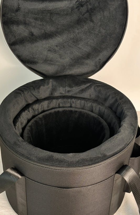 Premium Velvet-Lined Crystal Singing Bowl Case with Protective Inserts Kasia